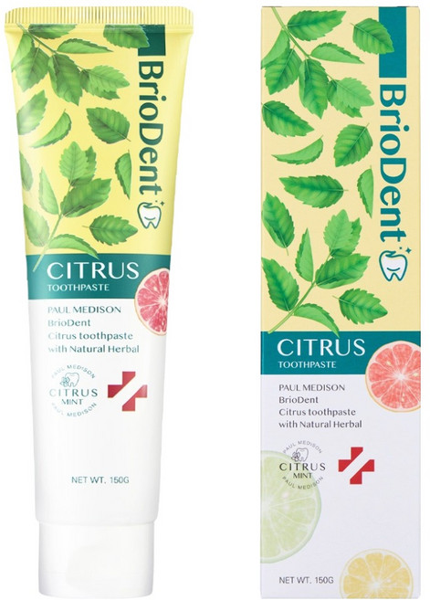 폴메디슨 브리오덴트 시트러스 민트 치약, 150g, 1개