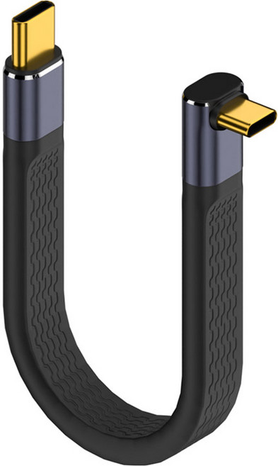 컴스마트 USB 4.0 Type C 케이블 젠더 꺾임 MM C타입 40Gbps E-Marker 이마커 JA294, 1개