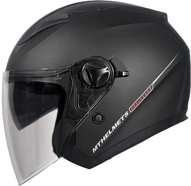 엠티헬멧 볼레바드 오토바이 하프페이스 젯트 헬멧, 무광 블랙