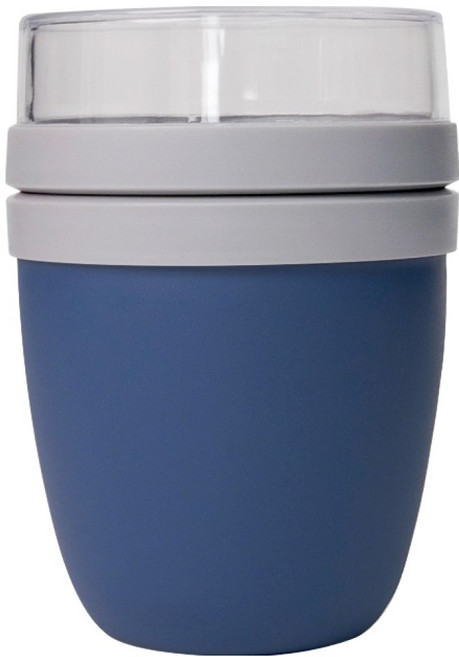 인블룸 투웨이 샐러드 요거트 2단 런치팟, 네이비, 1개