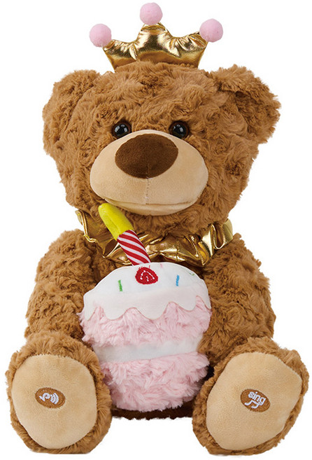 캐스비 플레이 생일축하 아기곰 인형, 34cm, 혼합색상, 1개