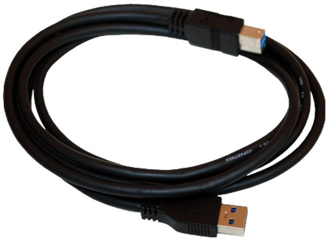 컴스 USB 3.0 AB 케이블 젠더 Black 1.8m, 1개