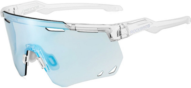 락브로스 남녀공용 스포츠 변색 고글 + 도수클립 세트 SP323, 클리어(프레임) + 블루(렌즈), 1개