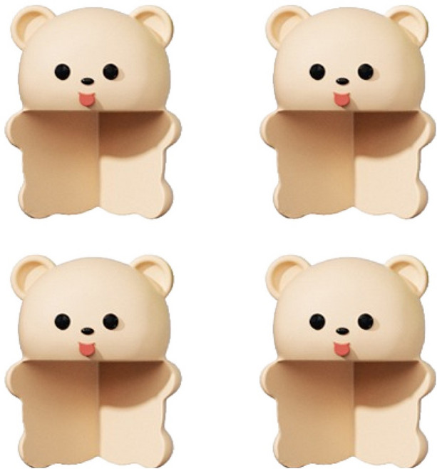 티스 귀여운 모서리 보호대, 곰돌이, 4개