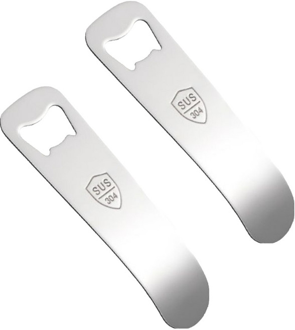 비즈온 스테인리스 맥주 오프너, 실버, 2개