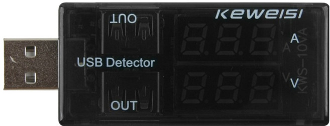 컴스 USB 테스터기 전류 전압 측정 KWS-10AV 2Port BB634, 1개