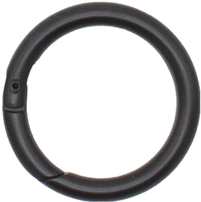 동대문단추왕 원터치 오픈형 컬러 오링 35mm, 블랙, 1개