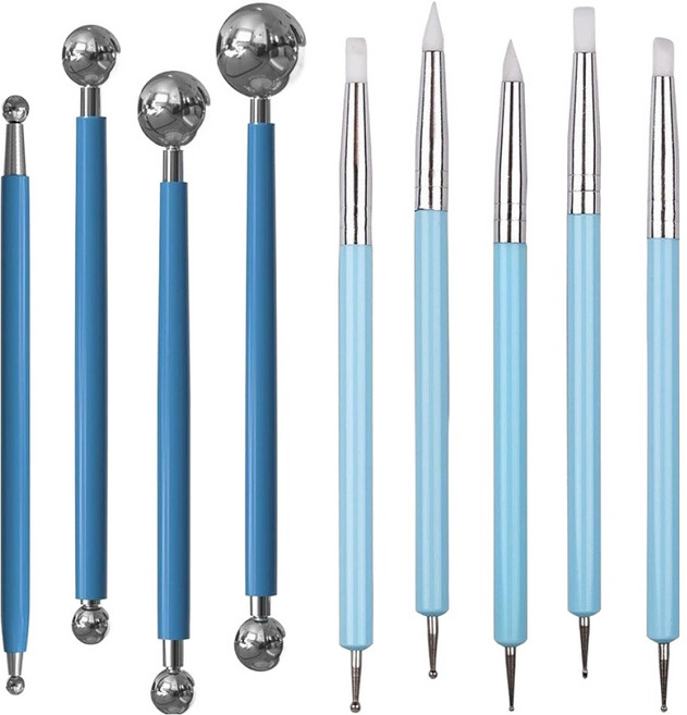 올이즈유 조소도구 도예 조각도 C타입 9종 세트, 9개입