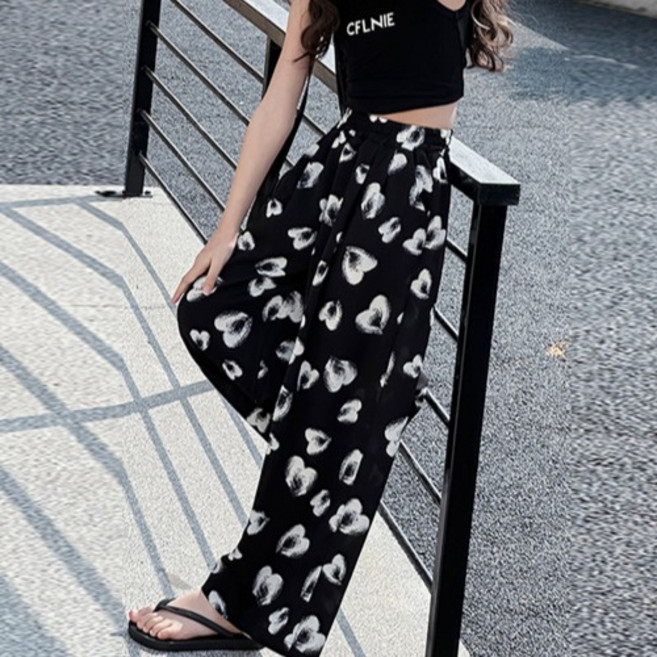 미소파파 여아용 베케이션 하트 팬츠