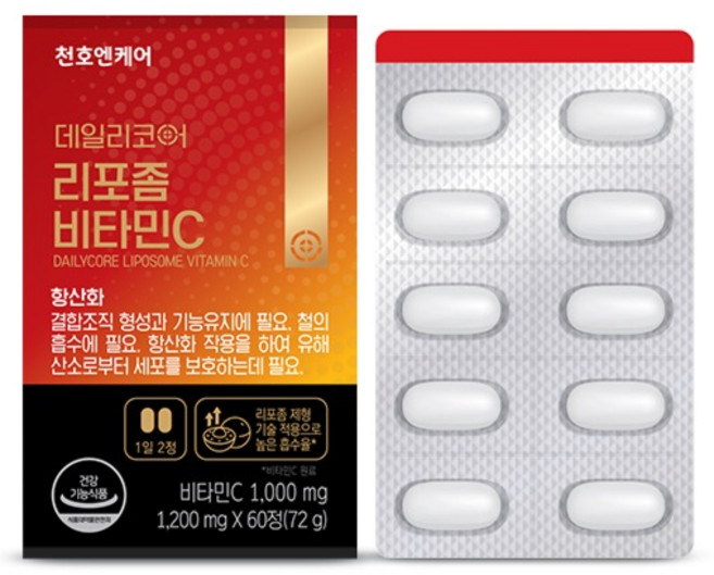 데일리코어 천호엔케어 리포좀 비타민C 72g, 60정, 1개