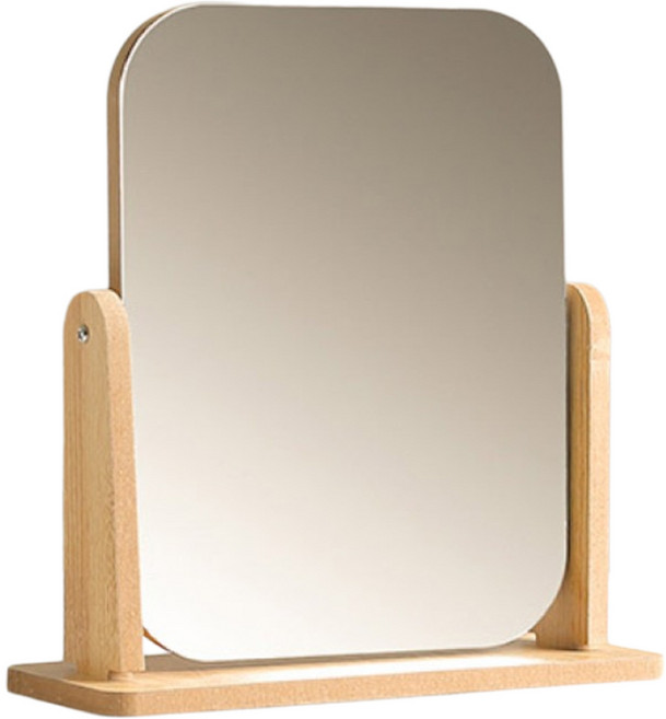 바이비드 가정용 탁상용 원목 스탠드 거울 대, 혼합색상