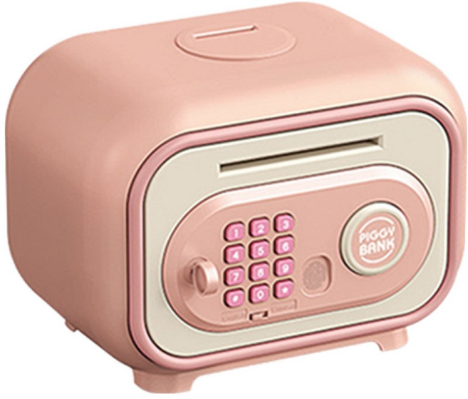 아트조이 가로형 미니 개인 금고 저금통, 1개, 핑크
