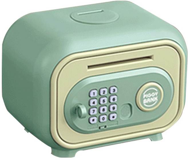 아트조이 가로형 미니 개인 금고 저금통, 1개, 그린