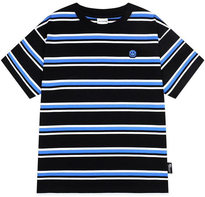 젤리스튜디오 아동용 스트라이프 루즈핏 반팔 티셔츠