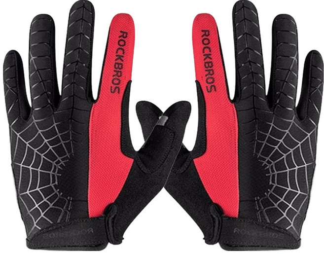 락브로스 스파이더 자전거 긴장갑 양손착용 세트 S109-1, 레드, 1개