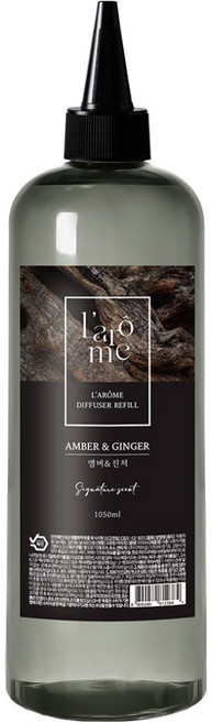라홈 디퓨저 리필, 앰버 앤 진저, 1.05L, 1개