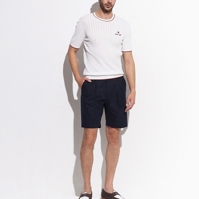GARMENT GOLF 男士單褶五分短褲 GMHPD205