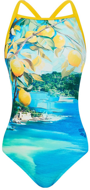 아레나 홀리데이 원피스 싱글 크로스 스트랩 백 수영복 A5SL1LO10