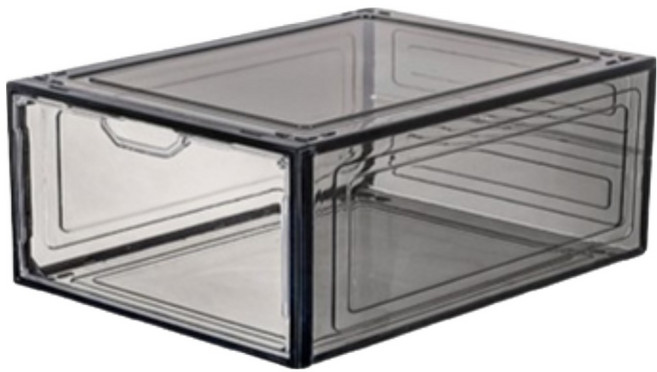 써뉴즈 고급 아크릴 신발 정리 케이스 S, 블랙, 1개