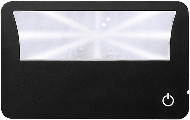 AHOYE 便攜式LED燈卡片放大鏡, 顏色隨機, 1個