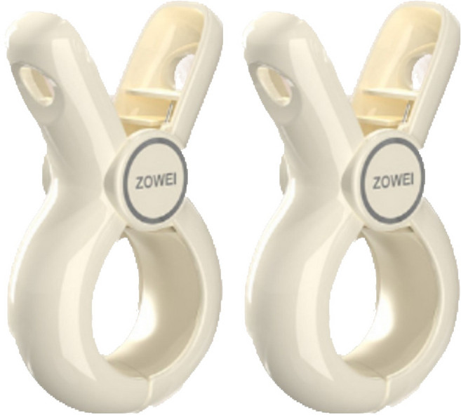 ZOWEI 머니풀 럭셔리 미끄럼방지 빨래집게, 크림, 2개