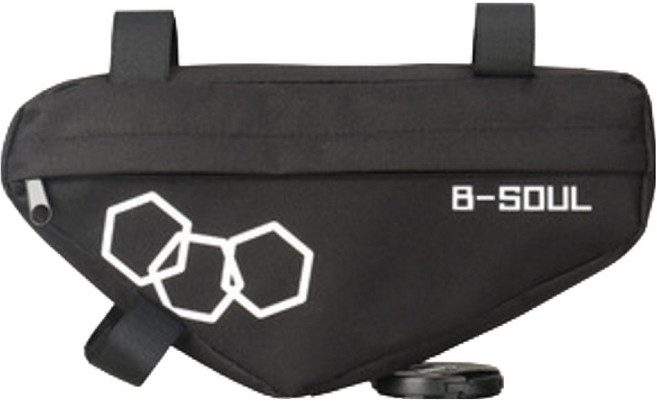 비소울 루미온 자전거 삼각 프레임가방, 블랙, 1개