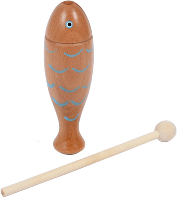 Ollike 有趣的魚形木魚 棕色, 1個, 單一商品