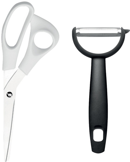 기디니 고급 주방가위 껍질채칼 2종세트, 1세트