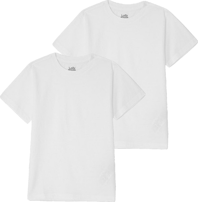 LollyTree 兒童素色棉質短袖T恤2件組