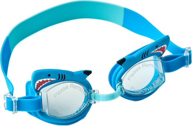 모던하우스 유아용 워터 플레이 상어 수경, 블루, 1개