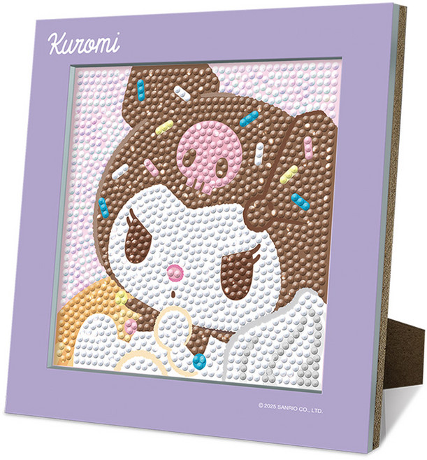 토이앤퍼즐 산리오 스탠드 액자 보석십자수, 쿠로미, 1개