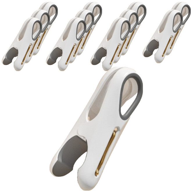 자국없는 빨래집게, 화이트, 12개
