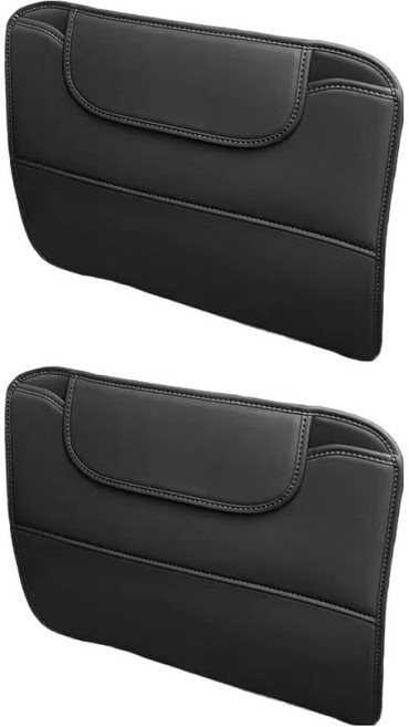 코히모 차량용 킥매트 발자국 시트 보호 커버 5W0250, 블랙, 2개