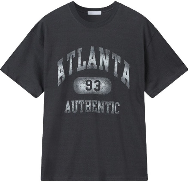 빅이지 남성용 오버핏 아틀란타 반팔 티셔츠