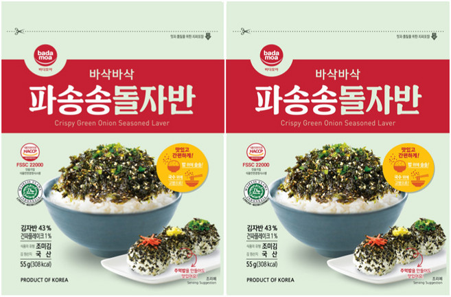 바다모아 김자반 파송송 돌자반, 55g, 2개