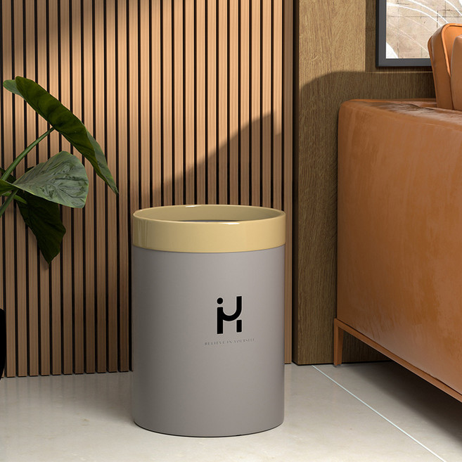 심플 호텔식 오픈형 휴지통, 그레이