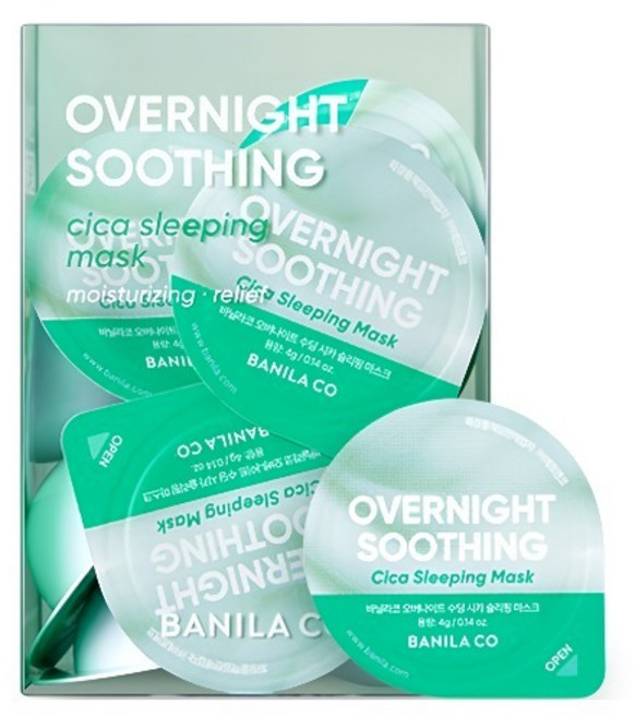 바닐라코 오버나이트 수딩 시카 슬리핑 마스크 트래블 키트, 4g, 12개