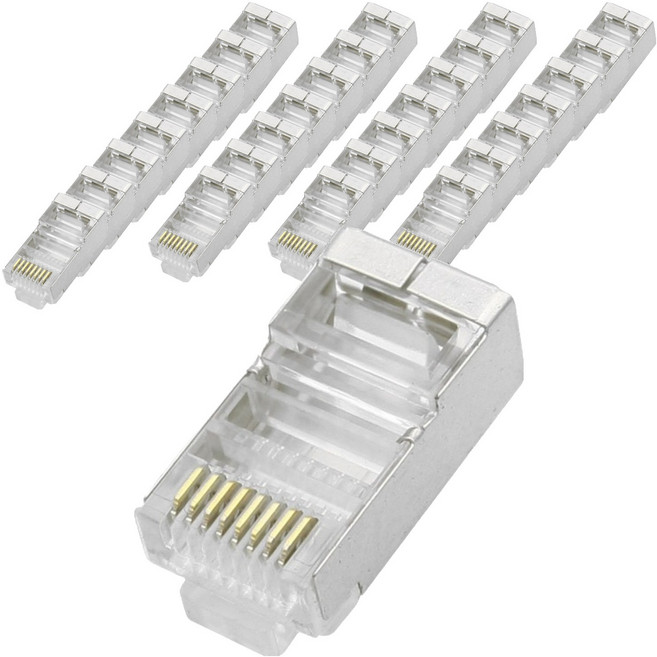 Coms RJ45 8P8C CAT6 STP 插頭, 100個