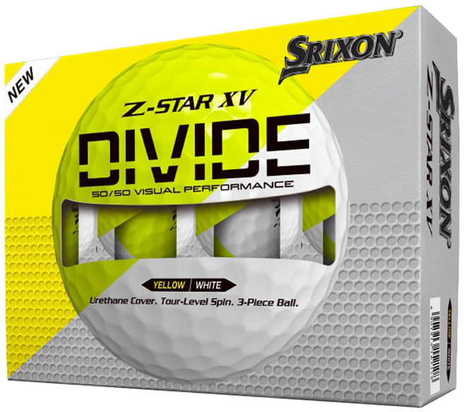 SRIXON Z-Star9 XV Divide 3層高爾夫球, 1盒, 白色 + 黃色