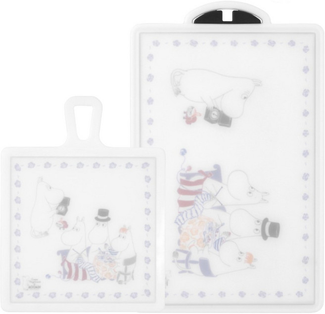 에스엠에프 무민 더키친 양면 항균도마 2종 세트, 1세트, 도마 소 + 중 + 거치대