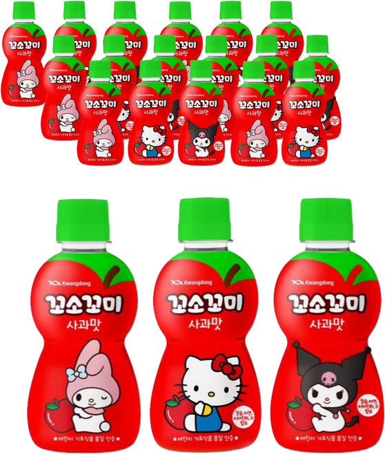 꼬소꼬미 사과맛 캐릭터 랜덤발송, 200ml, 20개