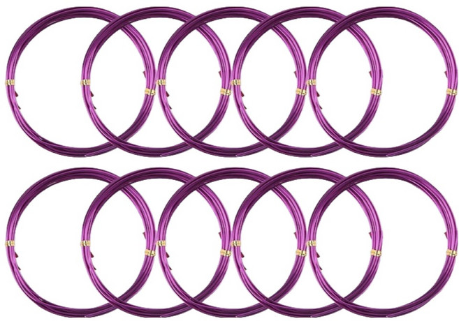 유니아트 내가 만드는 공예철사 1.5mm, 보라, 10개