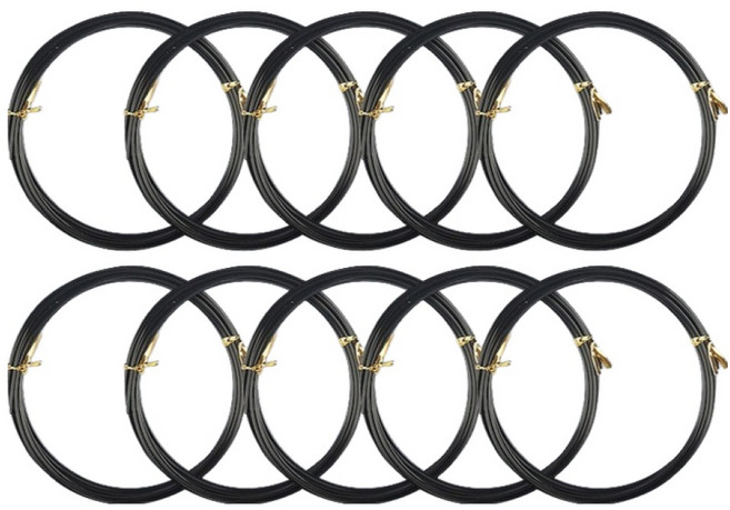 유니아트 내가 만드는 공예철사 1.5mm, 검정, 10개