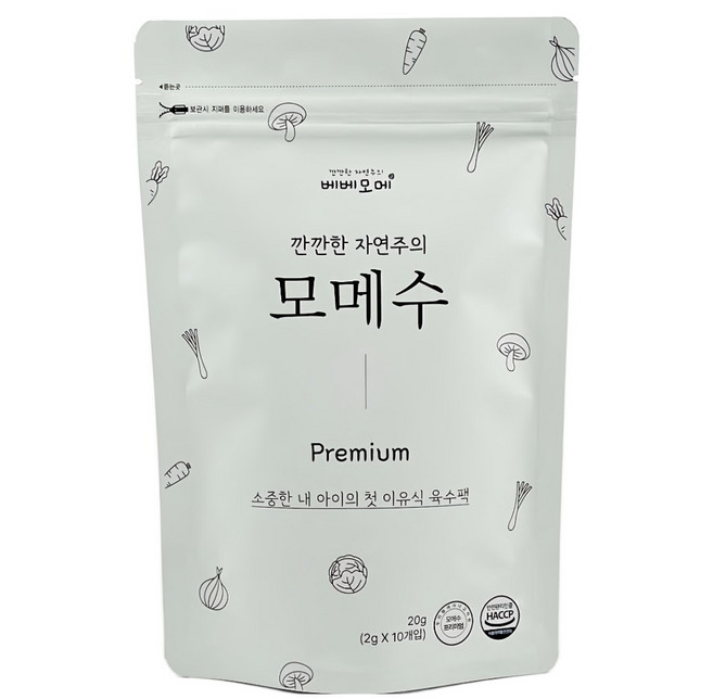 베베모메 유아용 모메수 프리미엄 이유식 육수팩 10p, 1개, 20g