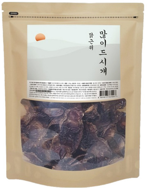 바이케이알 많이드시개 대용량 수제 간식, 닭근위, 250g, 1개
