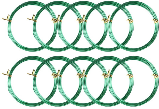 유니아트 내가 만드는 공예철사 1.5mm, 초록, 10개