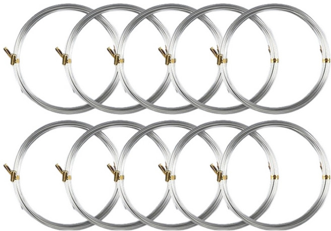 유니아트 내가 만드는 공예철사 1.5mm, 은색, 10개