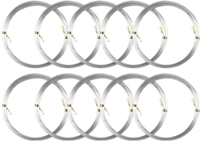 유니아트 내가 만드는 공예철사 1mm, 은색, 10개