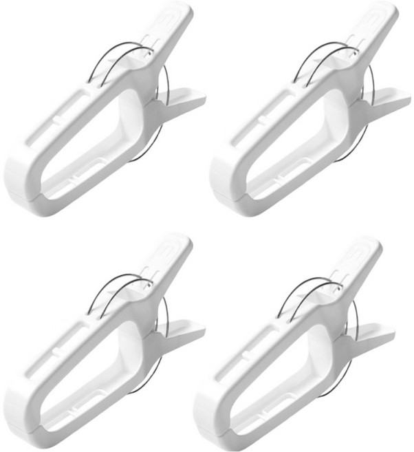 머니풀 빅사이즈 이불 대형 빨래집게, 빅화이트, 4개