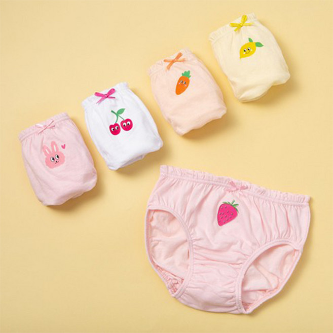 BASE ALPHA ESSENTIALS 女童款棉質三角內褲5件組